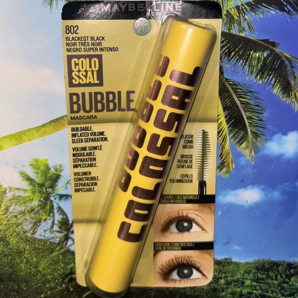 Maybelline Colossal Bubble Mascara 802 Blackest Black Washable Volumizing 0.32oz